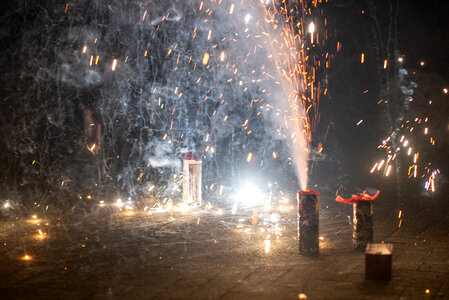 Firework during New Years Eve photo