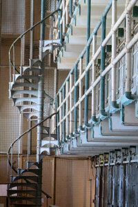 metal staircase in Alcatraz photo