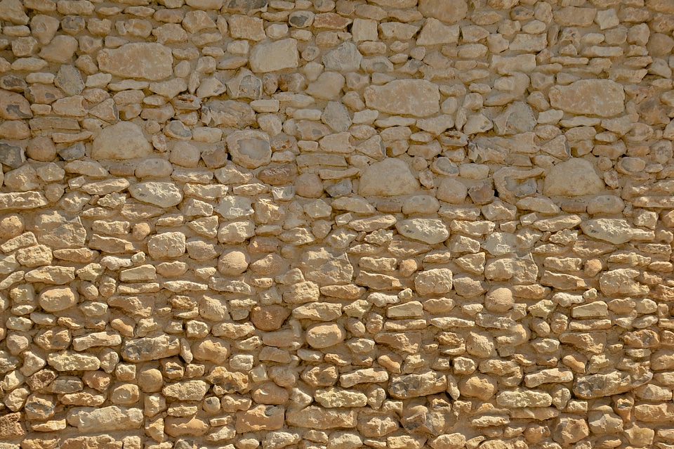 Stones bricked hard