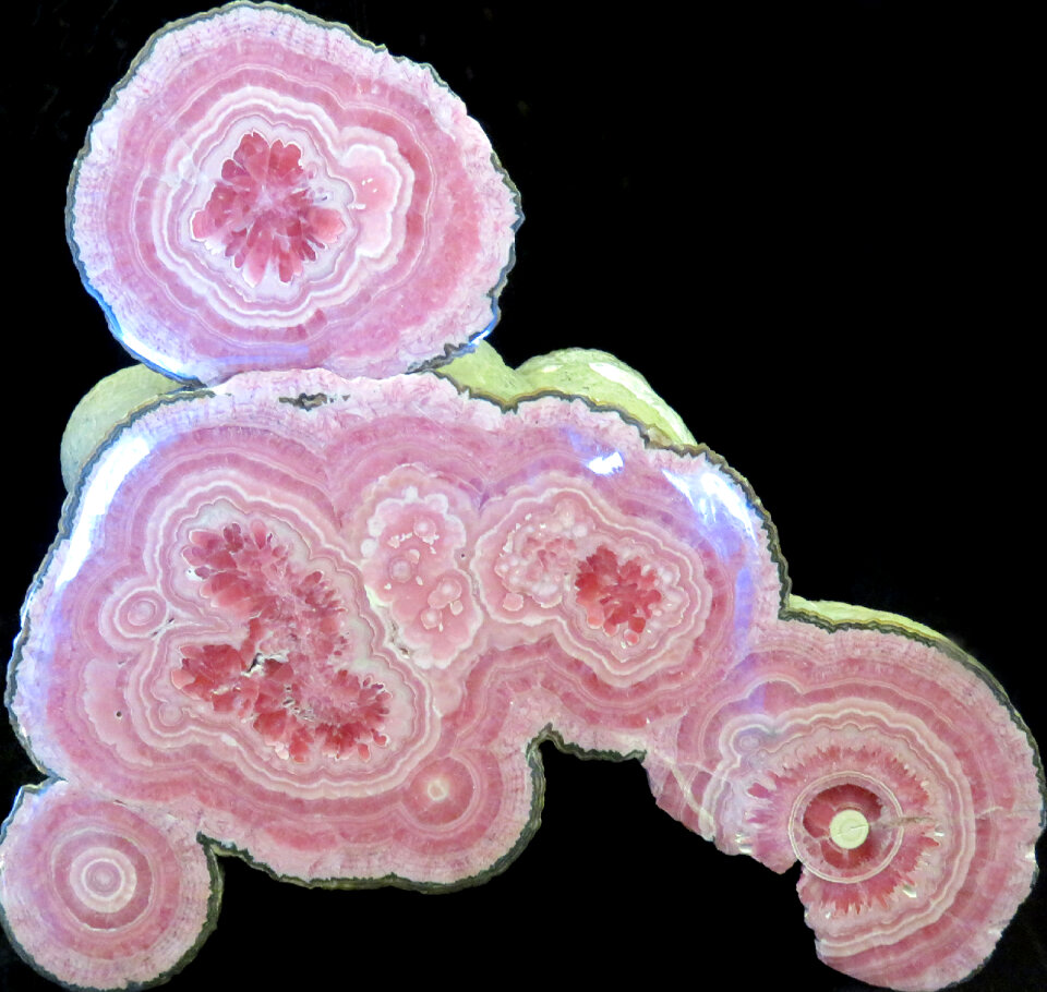pink mineral slice