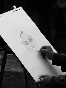 Hands artist black and white
