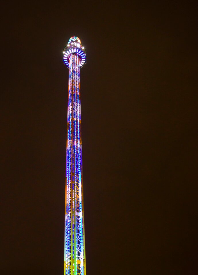 Blue neon tower london photo