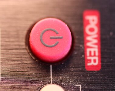 Power button of a remote control photo