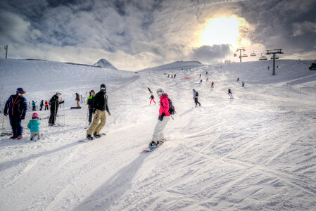 Alpine snowboard photo