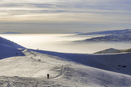 Winter hiking photo