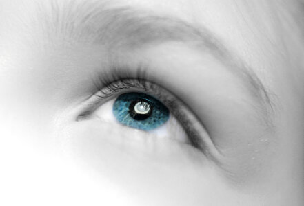 Girls eye closeup