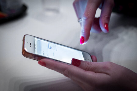 Woman using phone