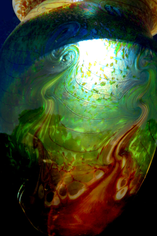 swirly green glass texture