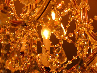 chandelier closeup photo