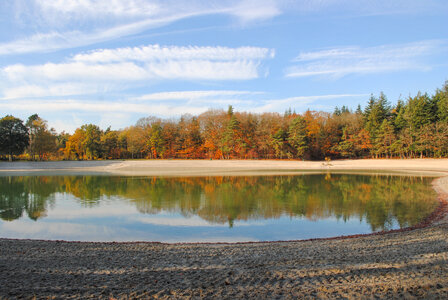 Lake in autumn photo