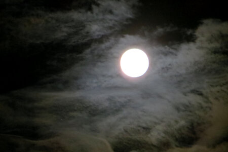full moon with clouds photo