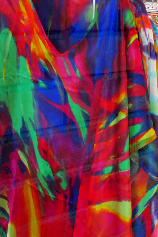 multicolored scarves