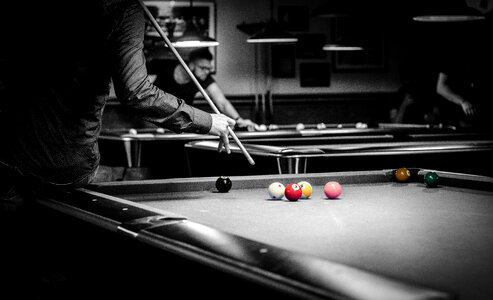 Playing pool photo