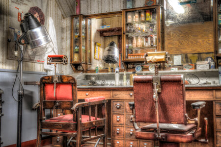 Vintage barber shop photo