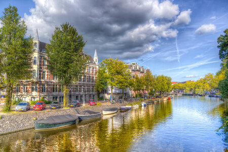 A canal in Amsterdam photo