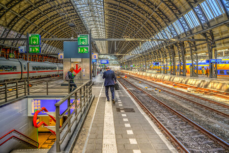 Business man at Amsterdam station photo