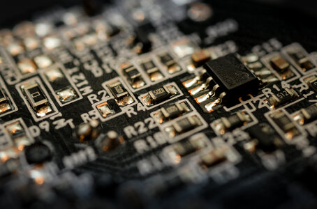 Circuit board macro photo