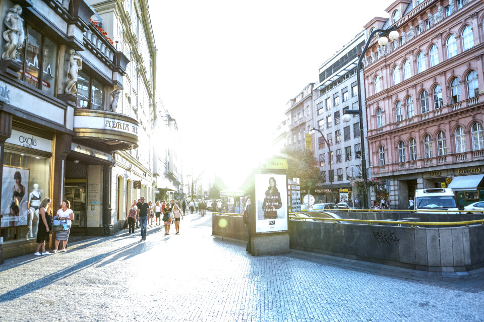 Sun hits the streets of Prague photo