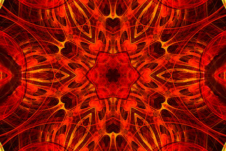red kaleidoscope design photo