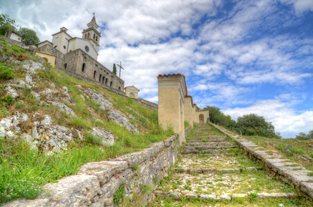 Church on a hill photo