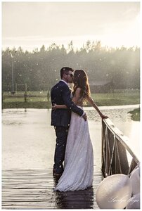 Wedding in the rain photo