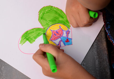 A child drawing photo