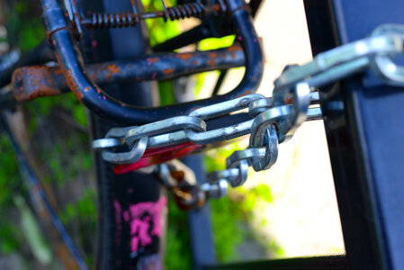 Bicycle with chain lock photo