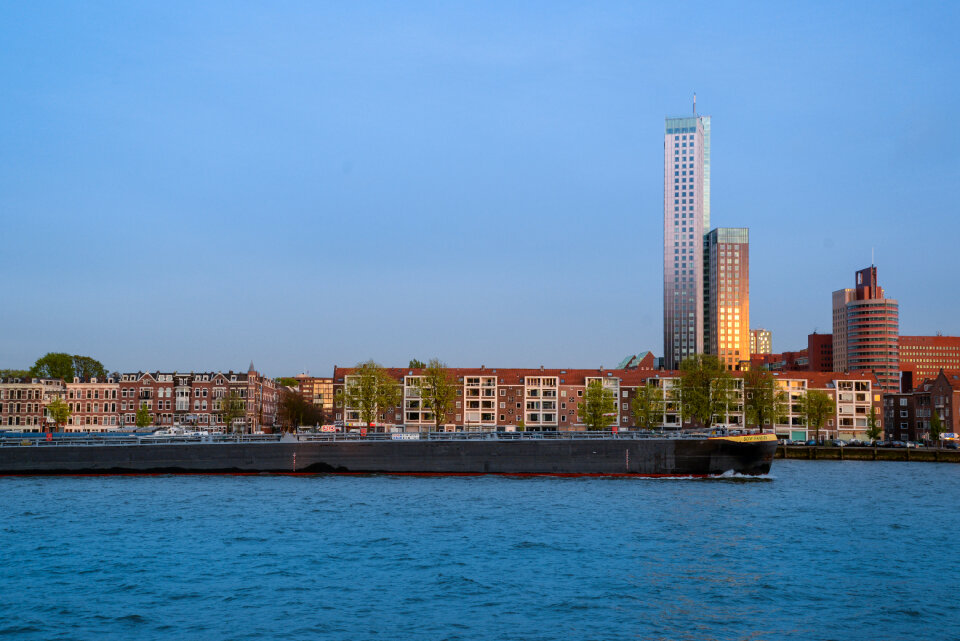 Freight ship in Rotterdam