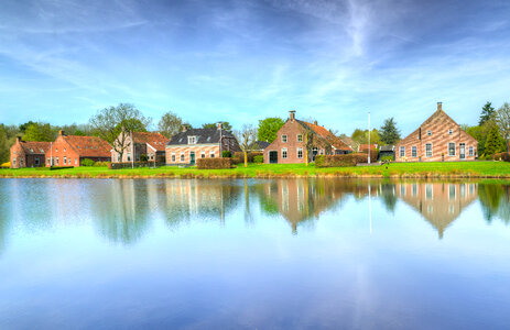 Water houses in Veendam photo