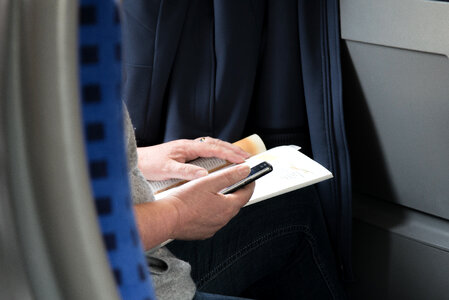 Working in the train
