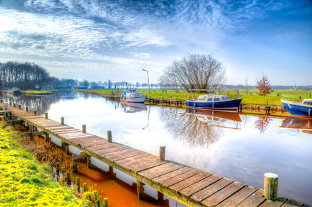 Docked yachts in The Netherlands