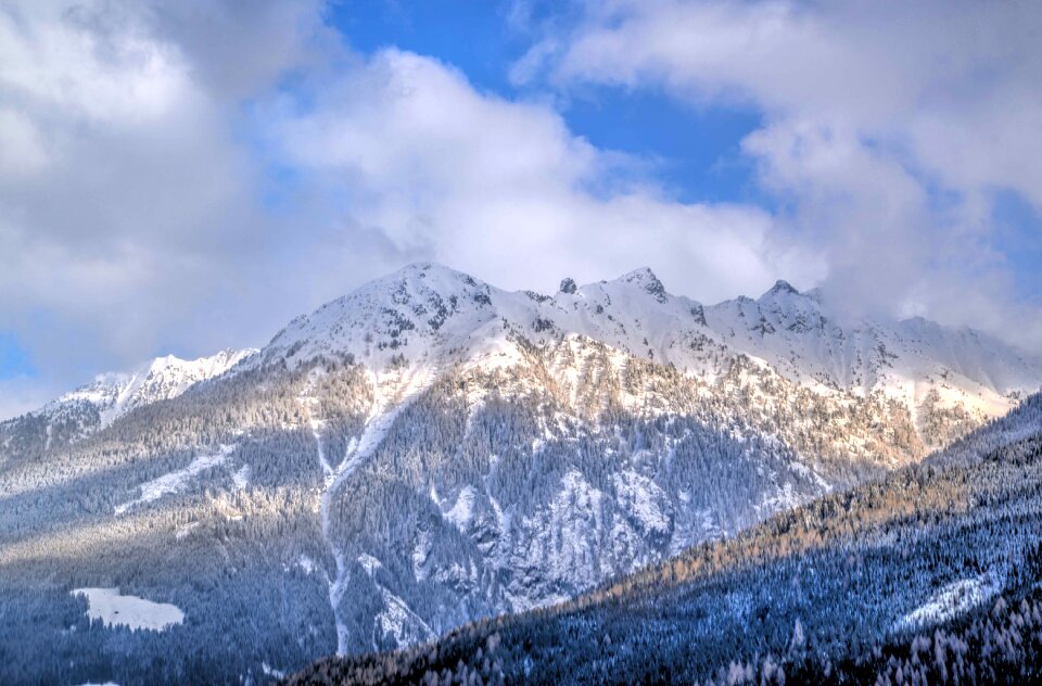 Clouds and mountains