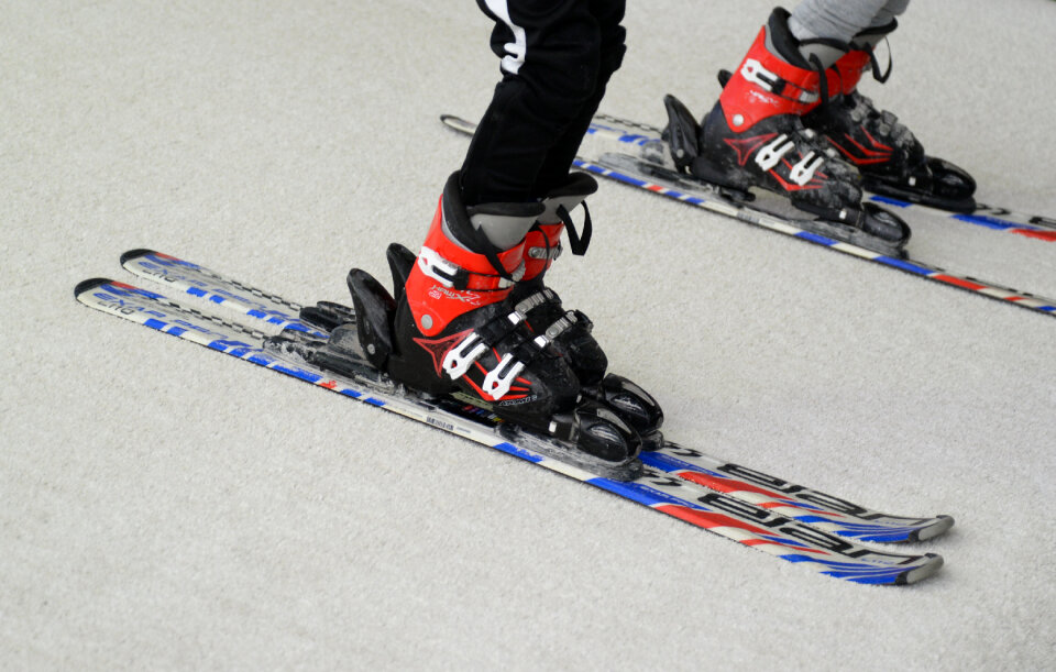 Learning to ski together photo