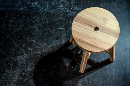 Wooden stool photo