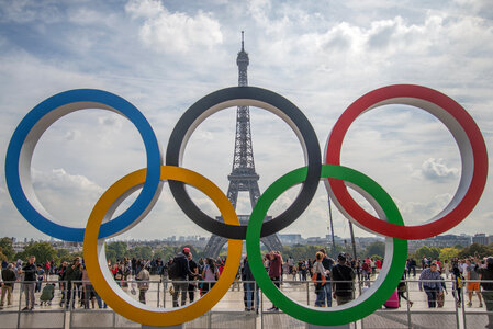Olympic rings in Paris photo