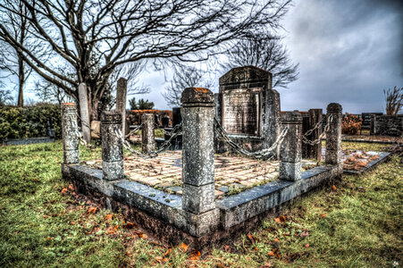 Old grave in HDR photo