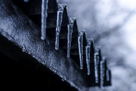 Row of icicles photo