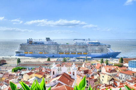 Cruise ship in Lisbon photo