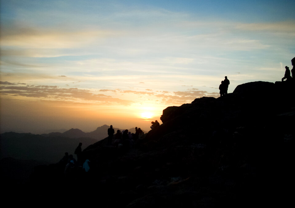People climbing a mountain