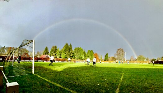 Rainbow above football pitch | The Netherlands photo