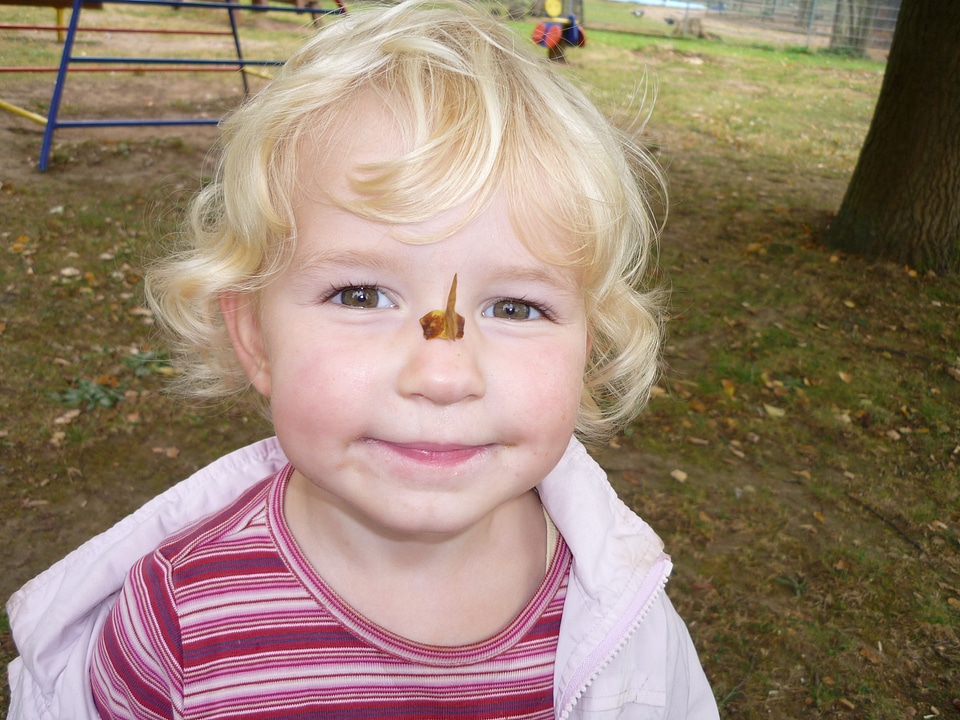 Autumn blond girl