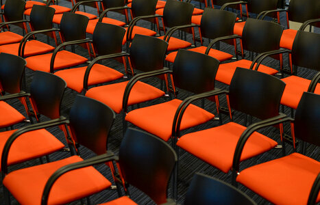 Empty seats at a congress photo
