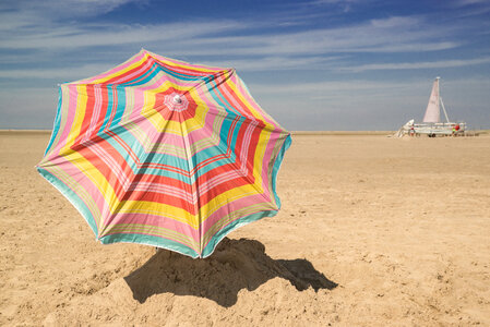 Umbrella at the beach photo