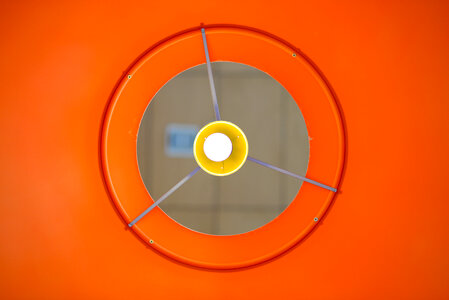 orange lamp shade photo