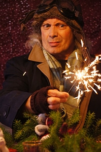 Advent sparkler man photo