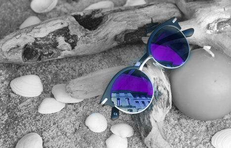 Purple sunglasses photo