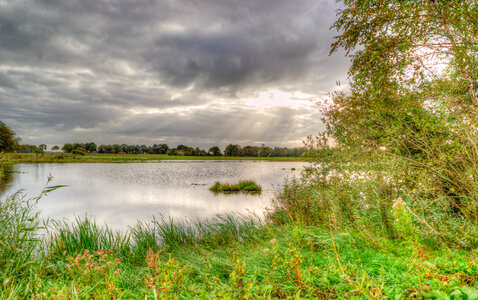 clouds at the lake photo