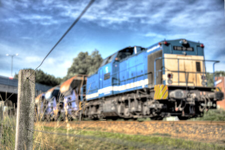 Out of focus train photo