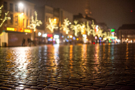 City covered in lights