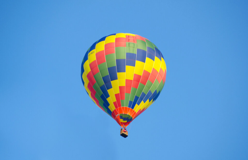 Colorful hot air balloon photo